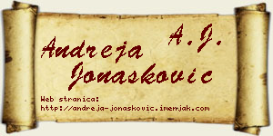 Andreja Jonašković vizit kartica